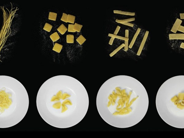 Flat Pasta That Self-Shapes into Bends and Curls While&nbsp;Cooking